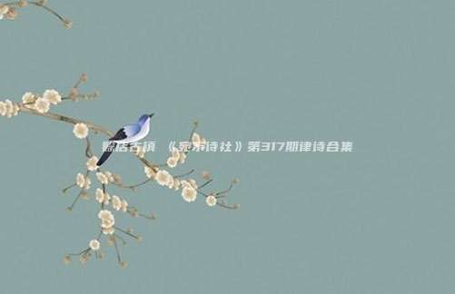 赊店古镇→《宛东诗社》第317期律诗合集